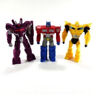 Transformers Action Figures Set Of 3: Optimus Prime Bumblebee & Shockwave 6.5"
